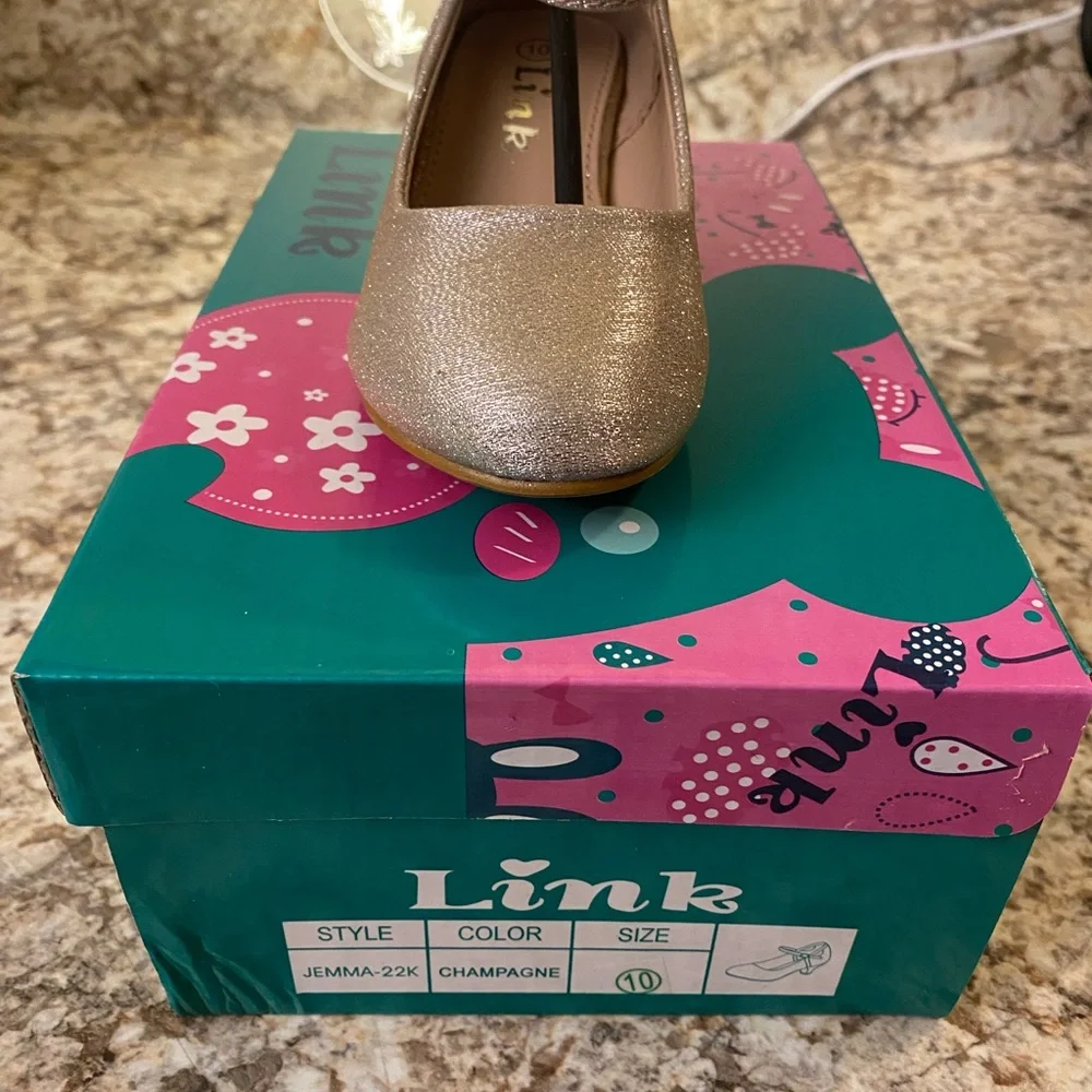 Glittery Gold Girls Shoes